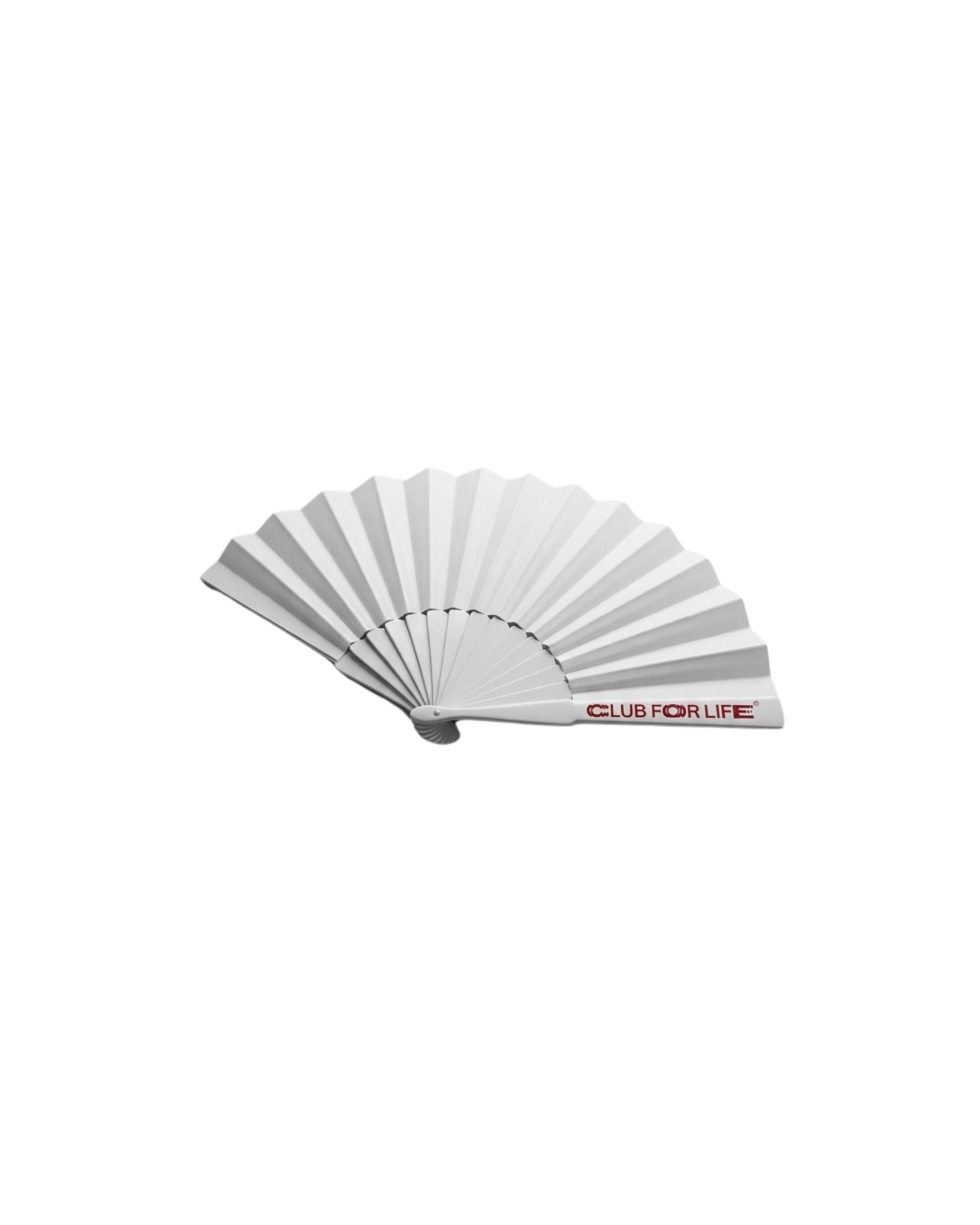 Folding fan WHITE CLUBFORLIFE