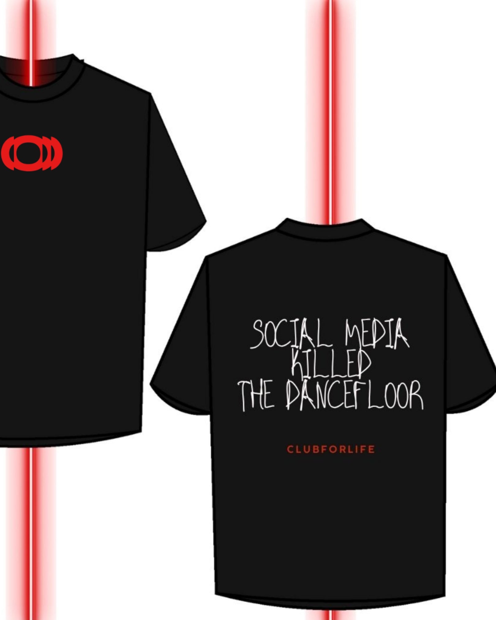 T-shirt BLACK SOCIAL MEDIA KILLED THE DANCEFLOOR