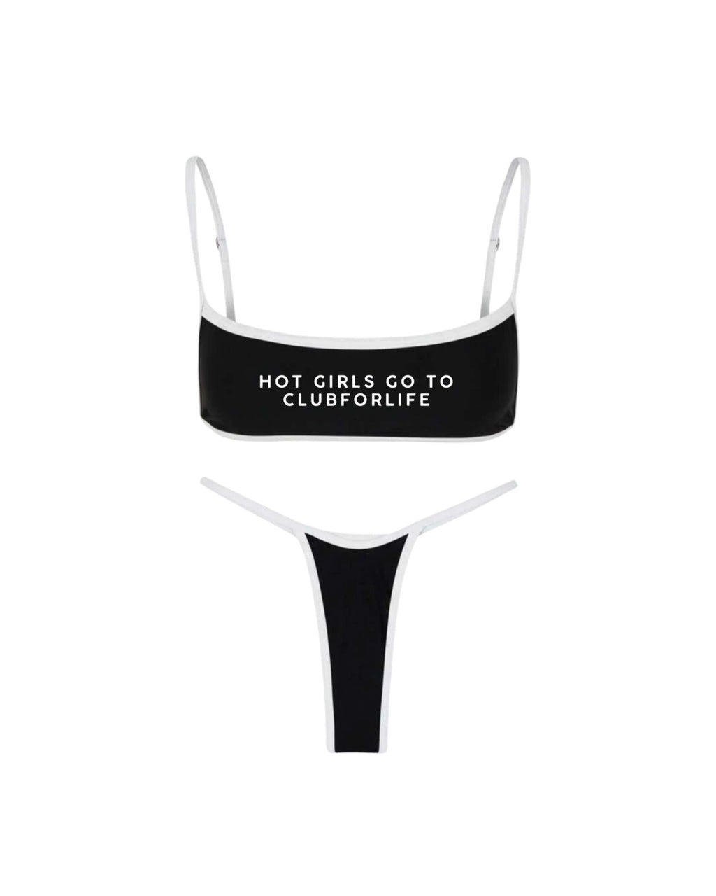 Women's bikini BLACK HOT GIRLS GO TO CLUBFORLIFE