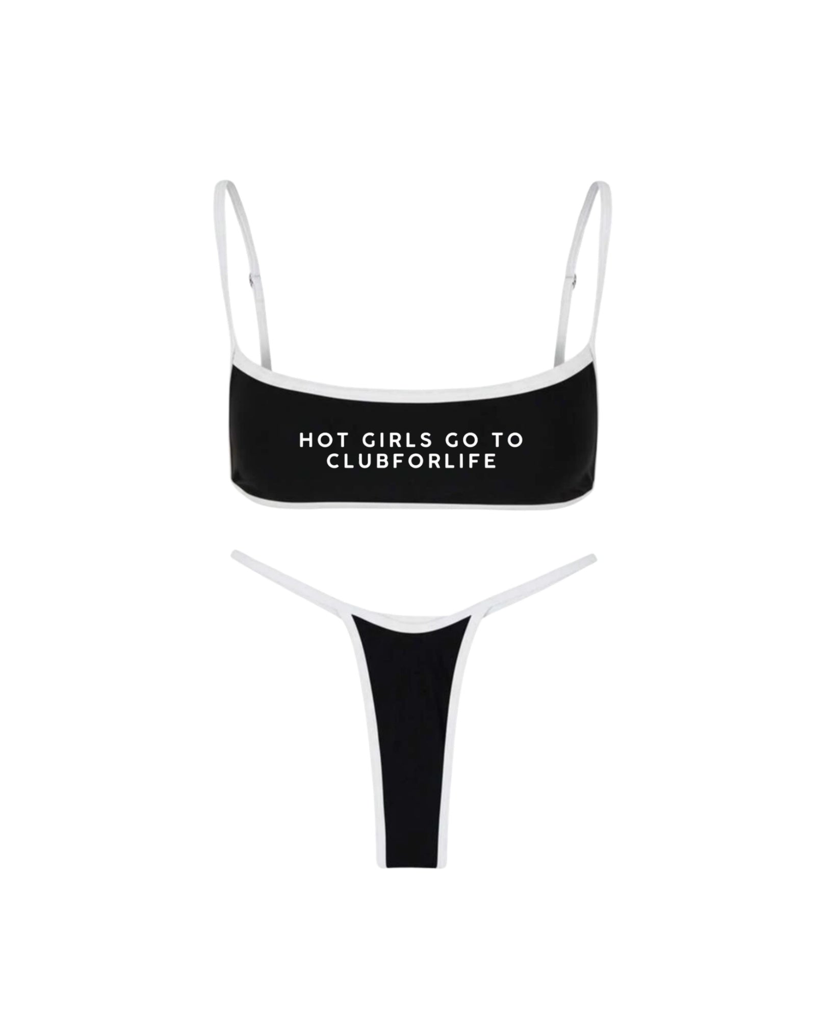 Women's bikini BLACK HOT GIRLS GO TO CLUBFORLIFE