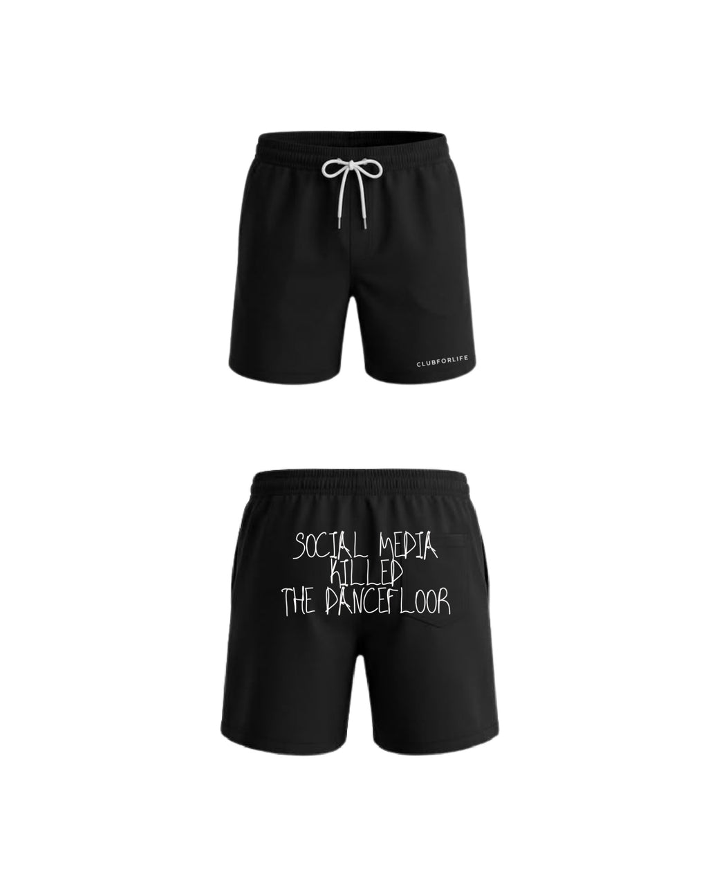 Men's Swimwear BLACK SOCIAL MEDIA KILLED THE DANCEFLOOR
