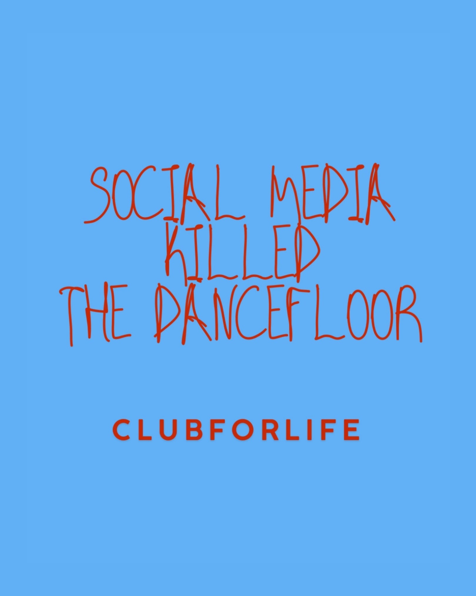 T-shirt Oversize AZURE SOCIAL MEDIA KILLED THE DANCEFLOOR