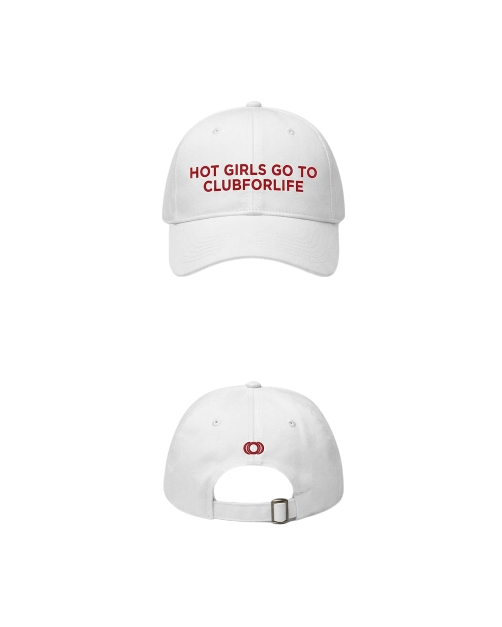 CAP WHITE HOT GIRLS GO TO CLUBFORLIFE